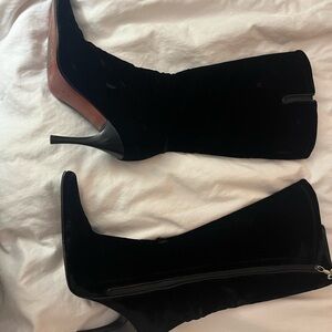 Donald J Pliner velvet  Black Women's Boots